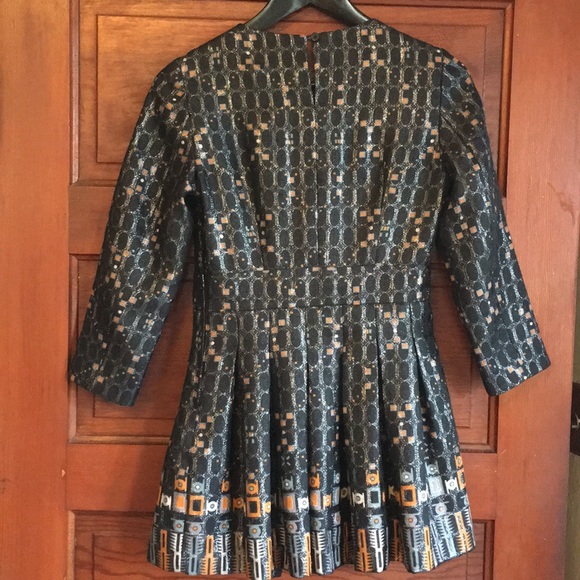 H&M pleated minidress metallic print - Picture 7 of 8